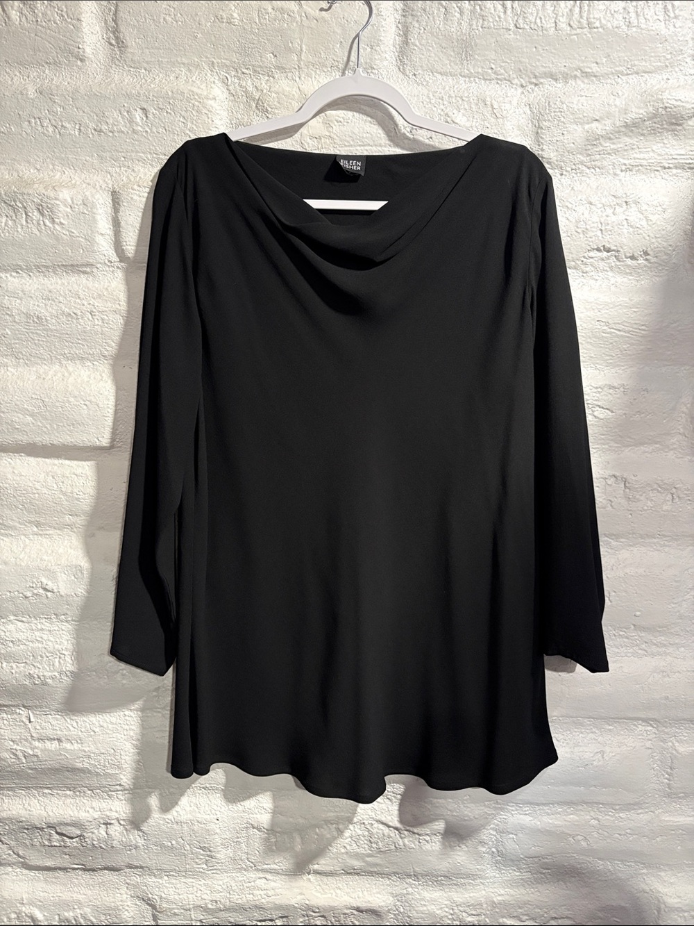 EUC Eileen Fisher Silk draped neckline top